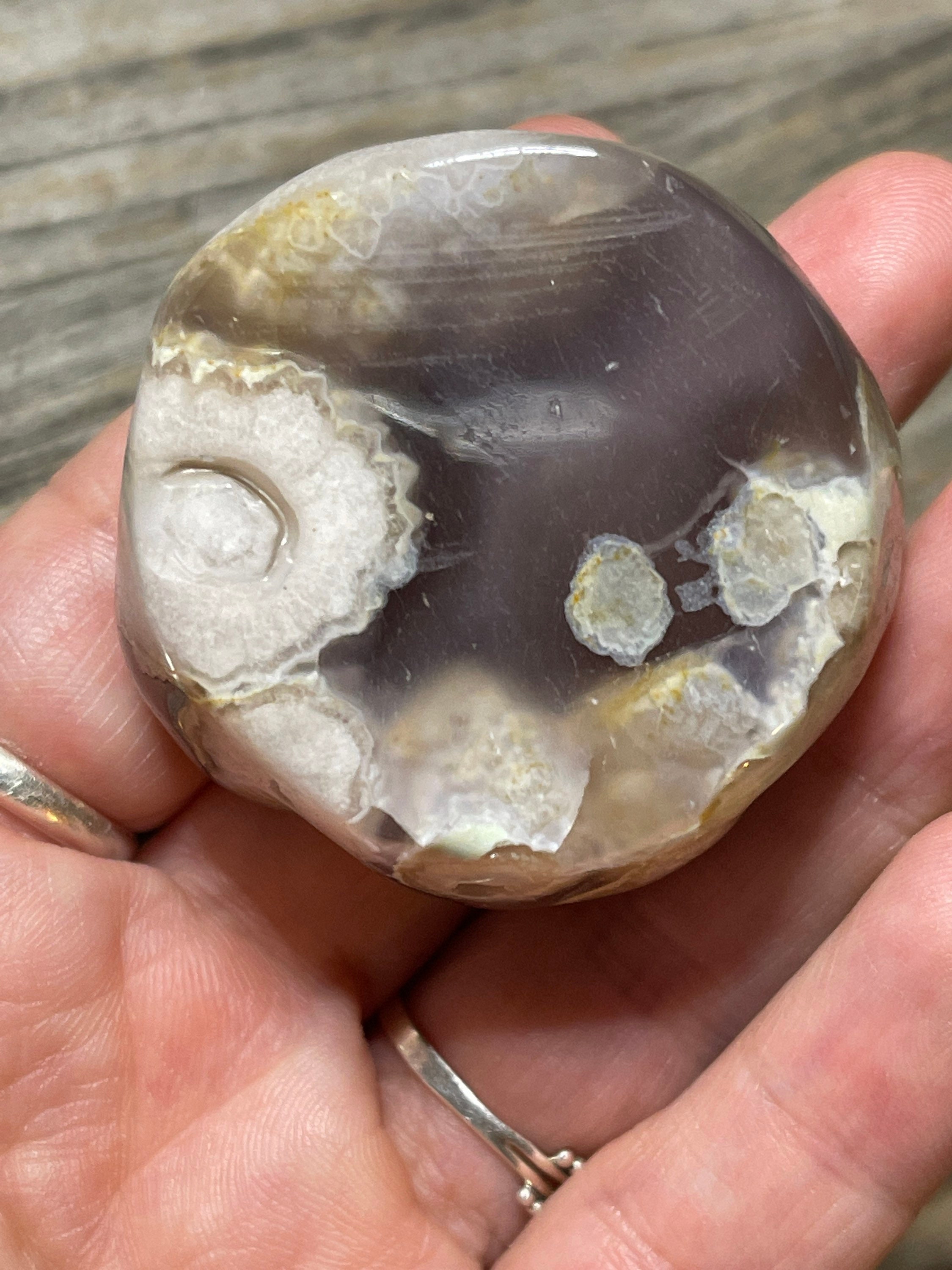 Sakura Agate Black Cherry Blossom Flower Blossom Agate Etsy UK