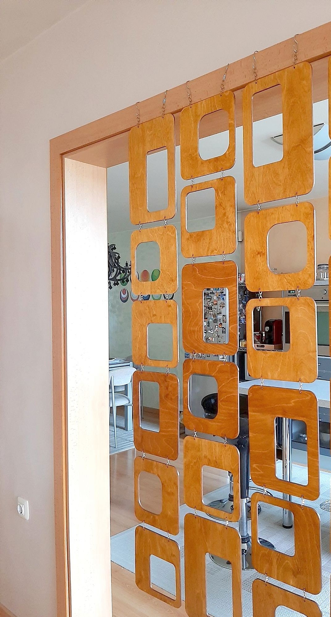 Room Divider Partition Hanging Retro room divider 3 strands Etsy