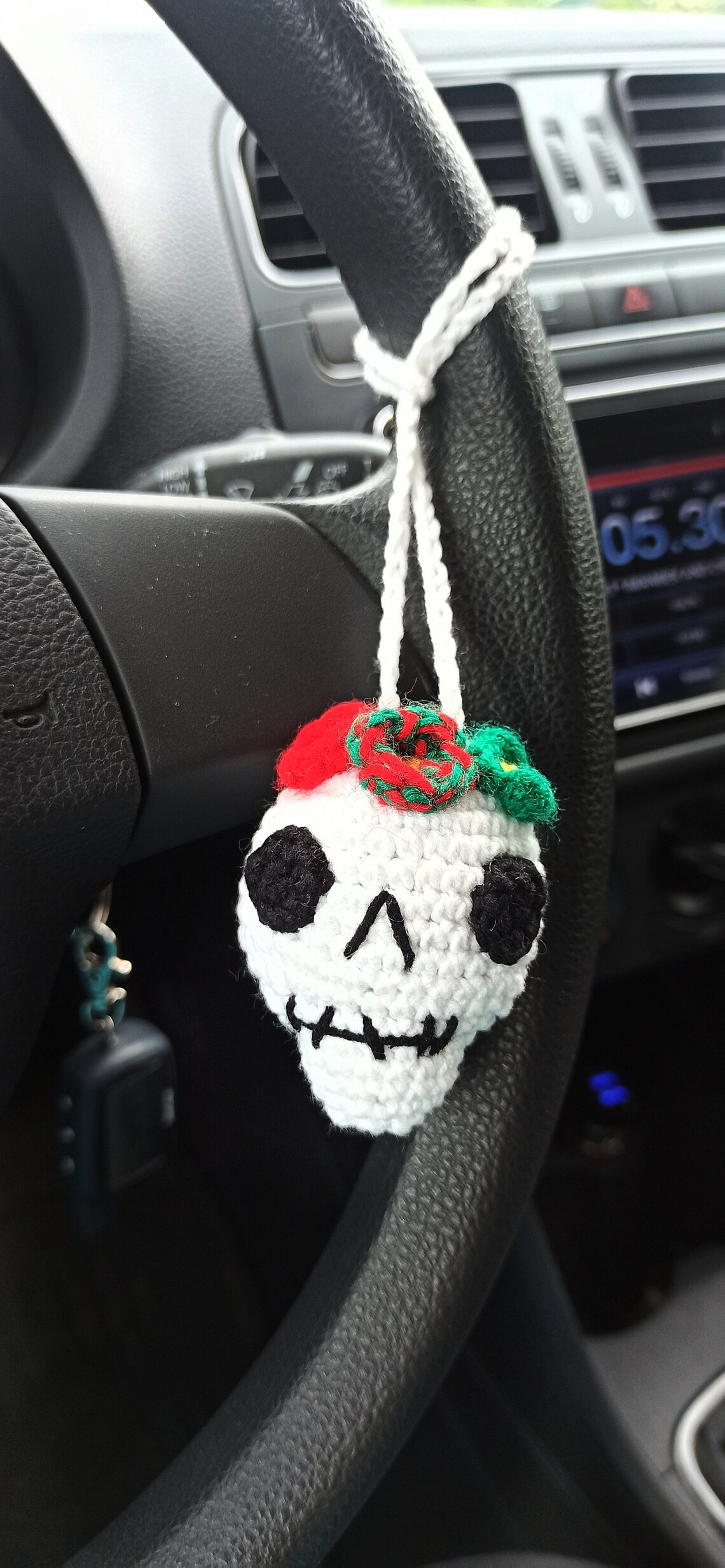 Mini skull Rear view mirror hanging Car accessories Etsy