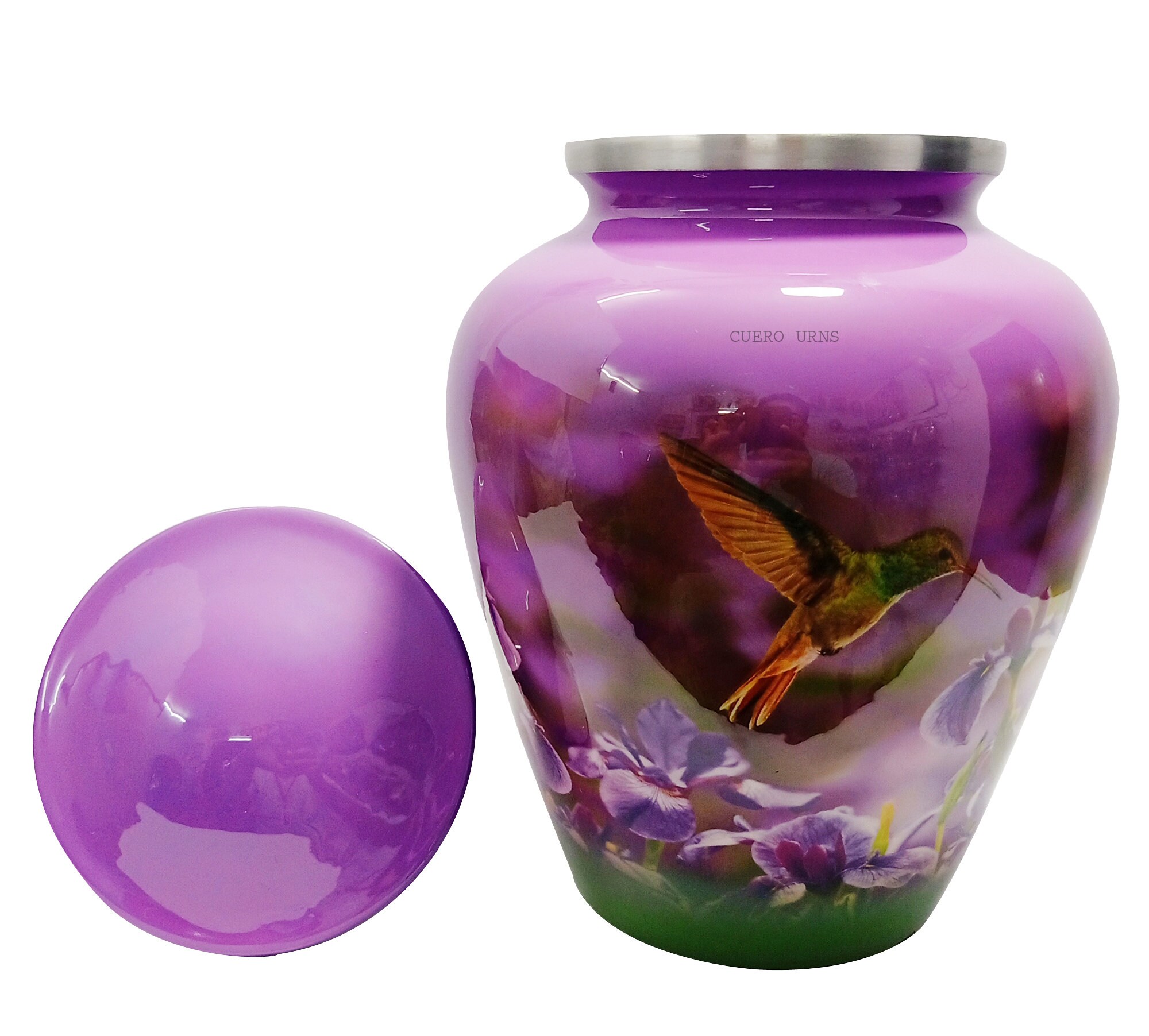 Adult Urn Lovely Humming Bird Purple Cremation Urn Adult Etsy