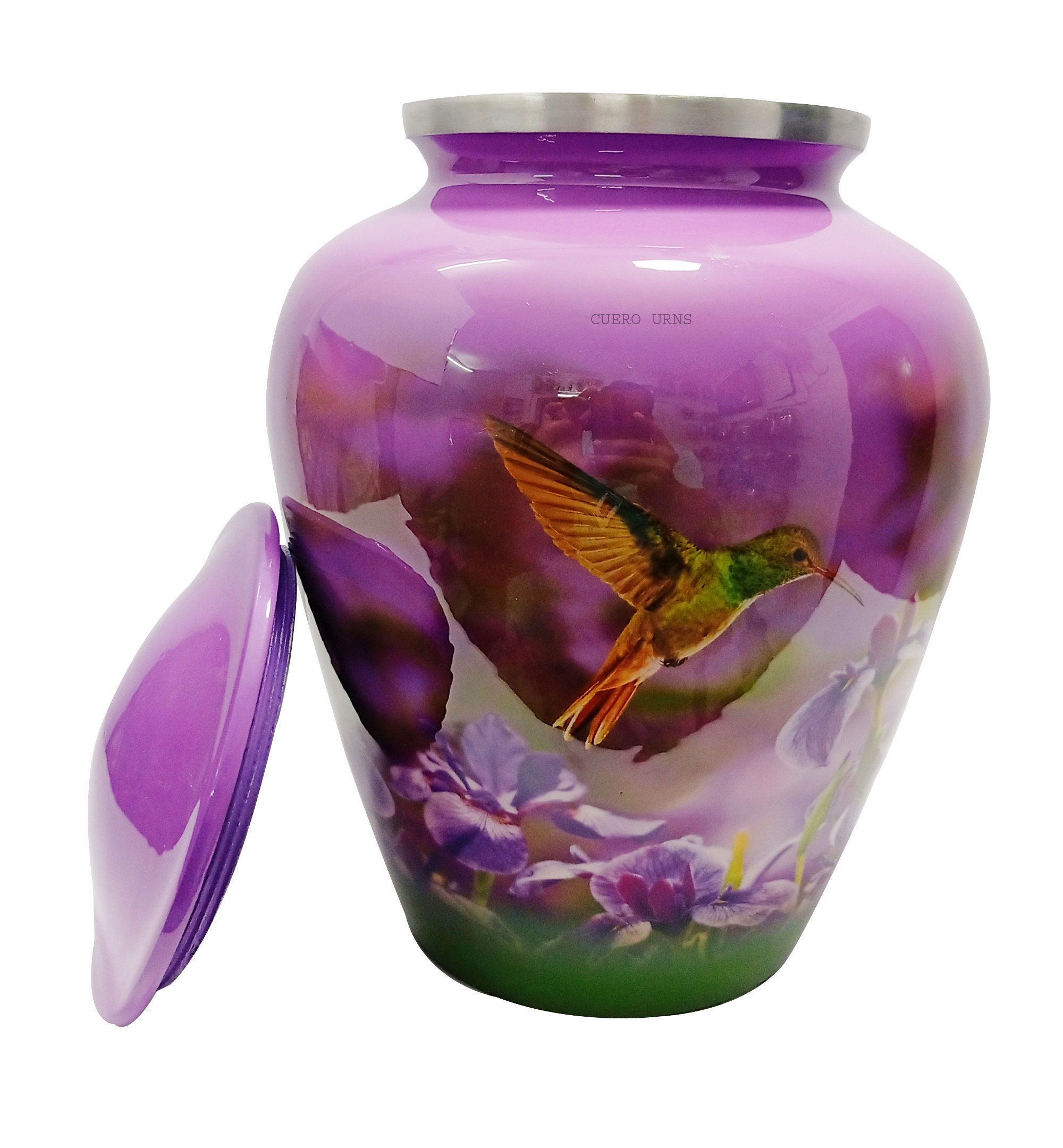 Adult Urn Lovely Humming Bird Purple Cremation Urn Adult Etsy