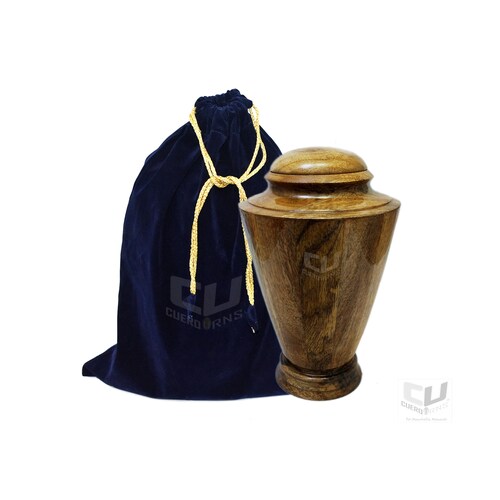 CUERO URNS – Adult Avalon Wooden Urn | Cremation Urn for Human Ashes - Adult Funeral Urn Handcrafted Affordable Urn for Ashes shops (200 lbs)