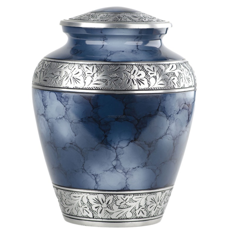 Adult Urn Classic Blue Fire Cremation Urn for Human Ashes Etsy
