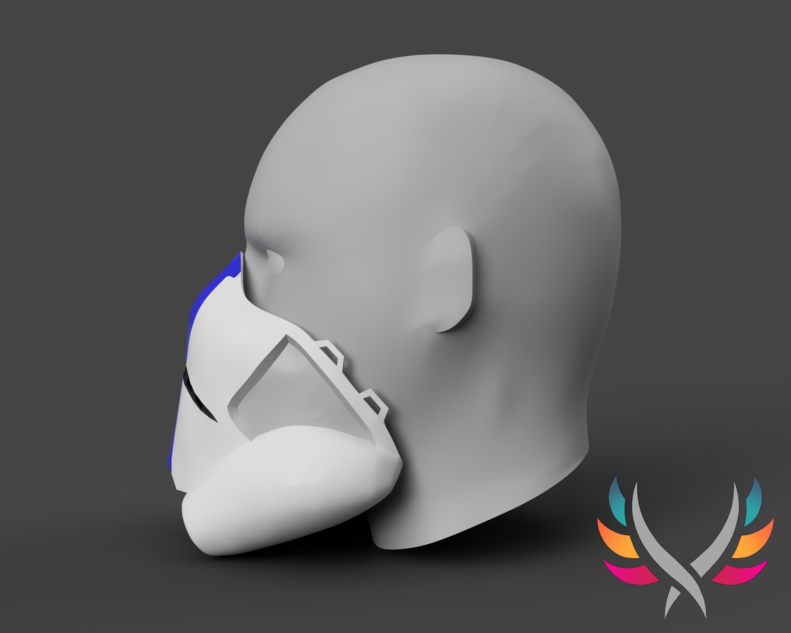 3D Printable Half-Face Mask File inspired by Phase 2 Clone | Etsy