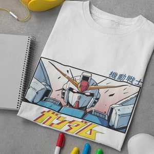 Unisex, Gundam Shirt, jaren 90 Anime Shirt, Vintage Shirt, Robot Anime Lovers Tee, Anime T-shirt, Japanse Manga Tshirt, Retro Gundam Anime Shirt