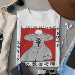 Unisex, Vintage Alchemist Anime Shirt, Edward Shirt, Elric Brothers, FMA Alphonse, FMAB Manga GIFT, Fullmetal Brotherhood Edward Tshirt