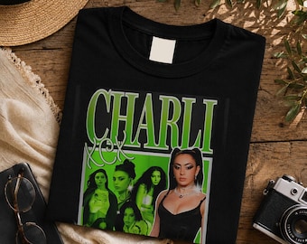 Charli XCX Y2K Pop Graphic T-Shirt, Retro Futuristic Tee
