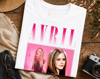 Y2K Pop Punk Avril Lavigne Graphic T-Shirt, Skater Emo Streetwear Tee
