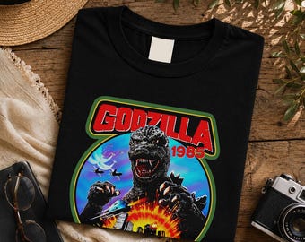 Vintage Godzilla Kaiju Japanese Graphic T-Shirt, Retro Monster Apparel