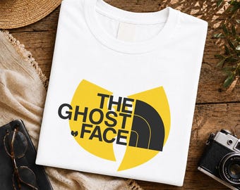 Ghost Face Wu Tang inspiriertes Hip-Hop-T-Shirt, Retro-Urban-Streetwear-Grafik-T-Shirt