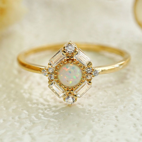 Opal Engagement Ring - Etsy