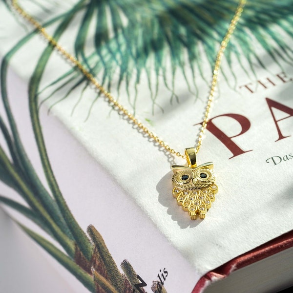 Owl Charm Necklace Etsy
