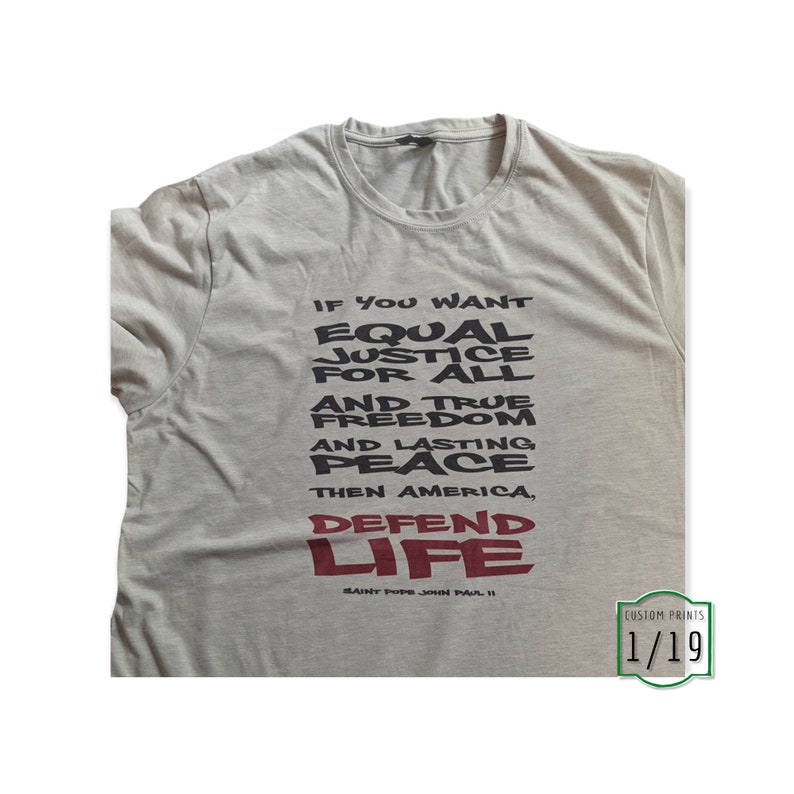 America Defend Life Pro Life Tshirt Saint Pope John Paul Etsy