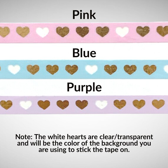 Heart Washi Tape, Multicoloured Heart Washi Tape, Journal, Planner,  Scrapbooking 