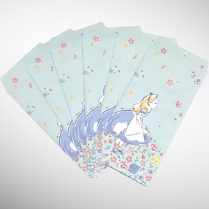 Alice in Wonderland Large Envelopes – Mouse Keeping Envelopes – Disney Envelopes – Gift Card Envelopes – Stationery – Scrapbooking