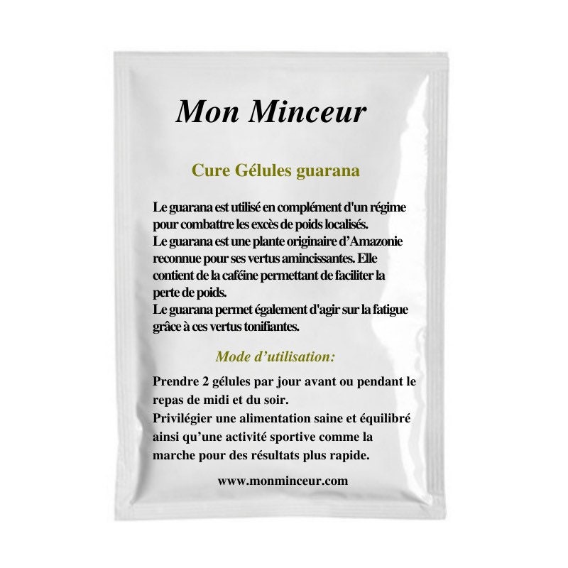 Gélules Capsules Guarana Coupe Faim Énergisant