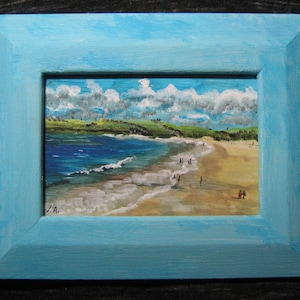 They had changed their shoes-Harlyn bay-Original painting,framed