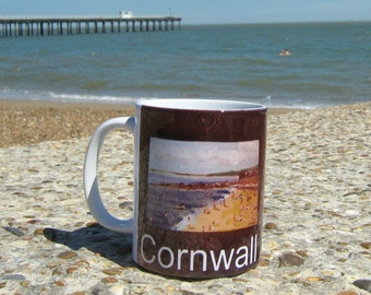 Porthgwidden beach -Cornwall art mug