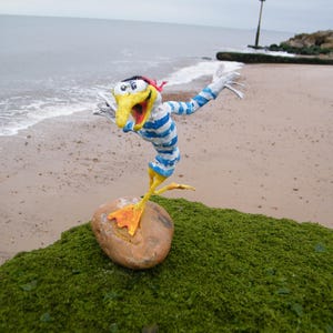 Driftwood seagull sculpture-from Felixstowe beach-positive vibes!
