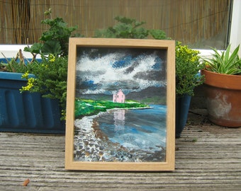 Loch Glass,Highland,Scotland- original acrylic art painting of -near to Culzie lodge