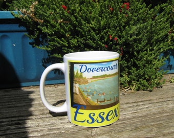 Essex art mug-Dovercourt beach art