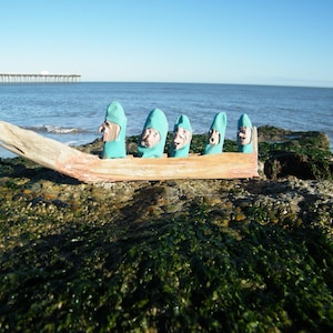 Driftwood /twine canoe -Felixstowe beach folk -positive vibes