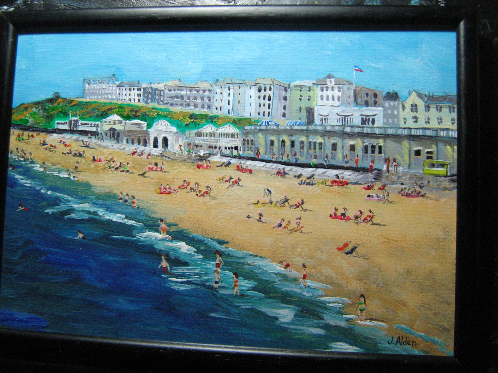 Bournemouthoriginal painting of the west beach/ holiday beach Etsy