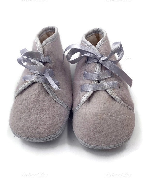 Authentic Hermes Newborn Baby First Shoes Greyish Purple Color Etsy