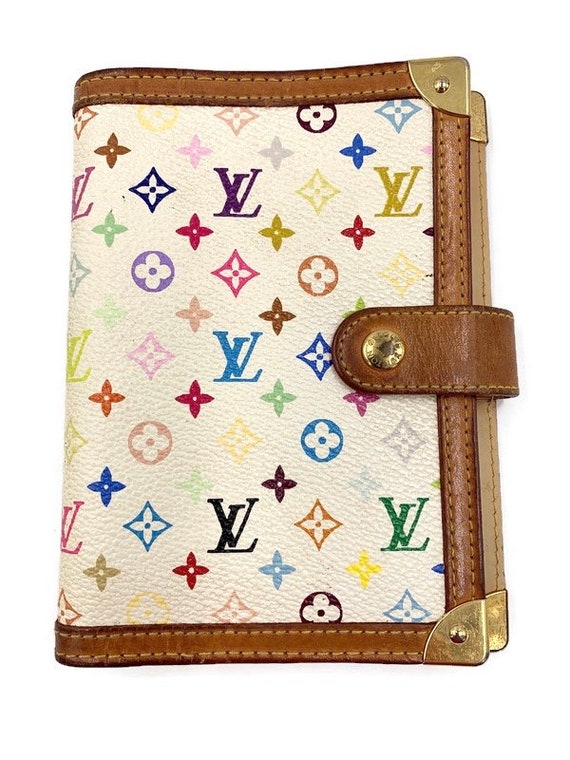 Authentic Louis Vuitton Multicolor White Agenda PM