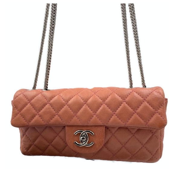 Authentic CHANEL CC Flap Bag - Dark Pink (Salmon P