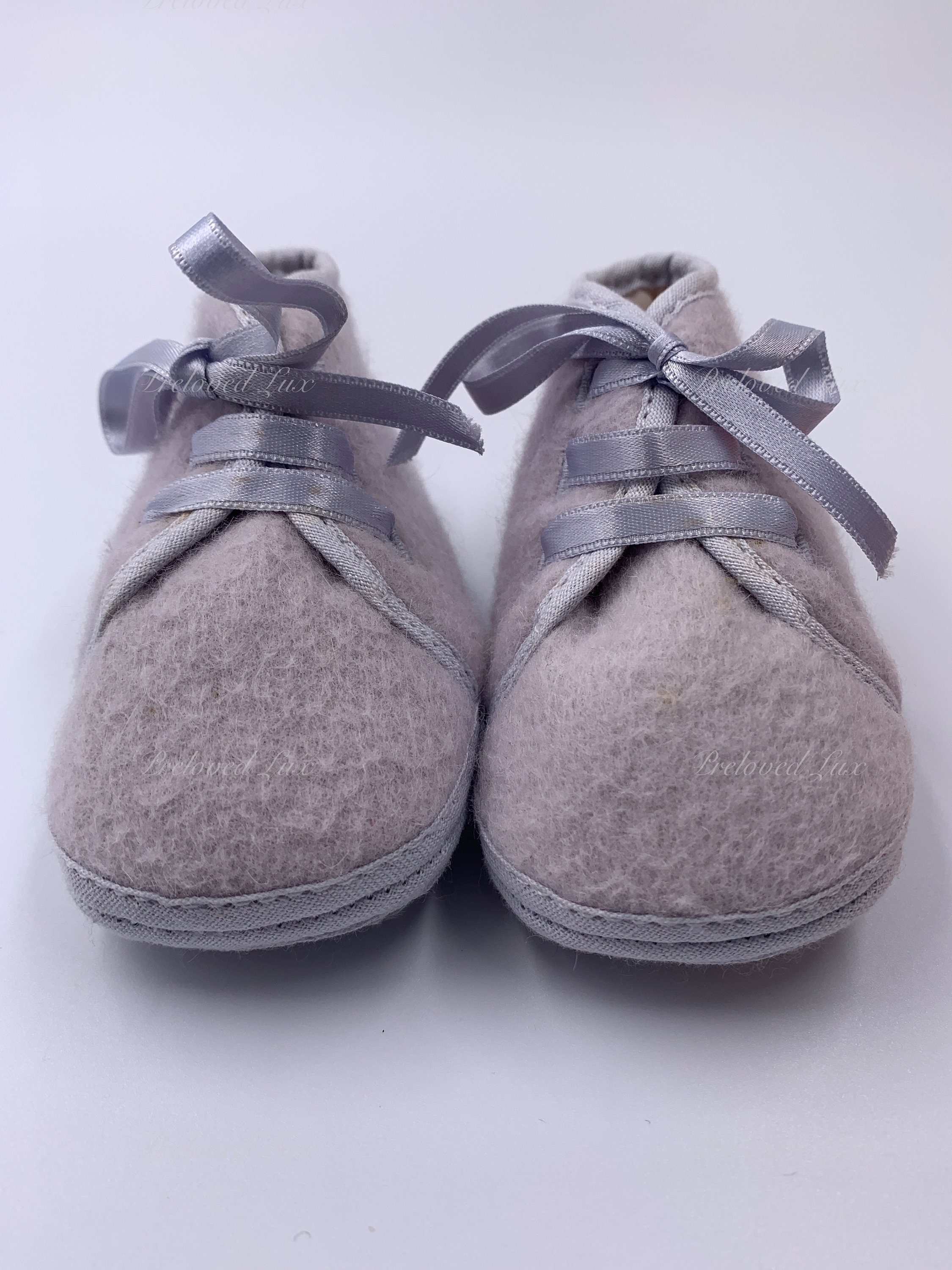 Authentic Hermes Newborn Baby First Shoes Greyish Purple Color Etsy