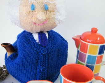 Michael D Higgins, Michael D tea cosy, teapot cosy, Irish president, made in Ireland, novelty cosy, handknit Irish gift, knitted table gift