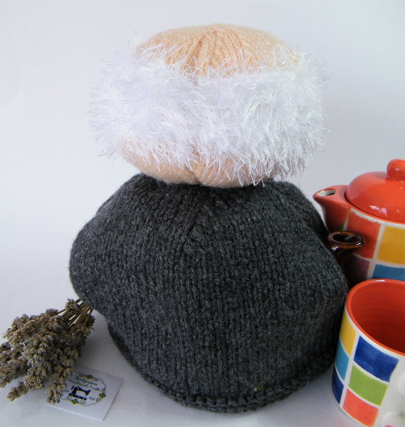 Michael D Higgins, Michael D tea cosy, tea cosy, knitted gift, hand-knitted present, knitted table decor, handknit gift, made in Ireland image 6
