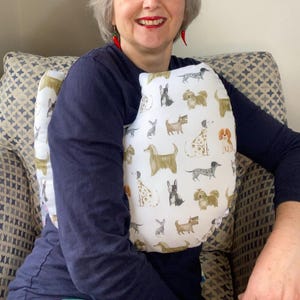 Dog Print Mastectomy Pillow: Post Surgery Comfort Gift