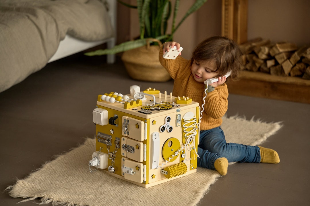 Busy Box, Busy Box Toy, Busy Cube, Gifts for 1 Year Old, Busy Cube for