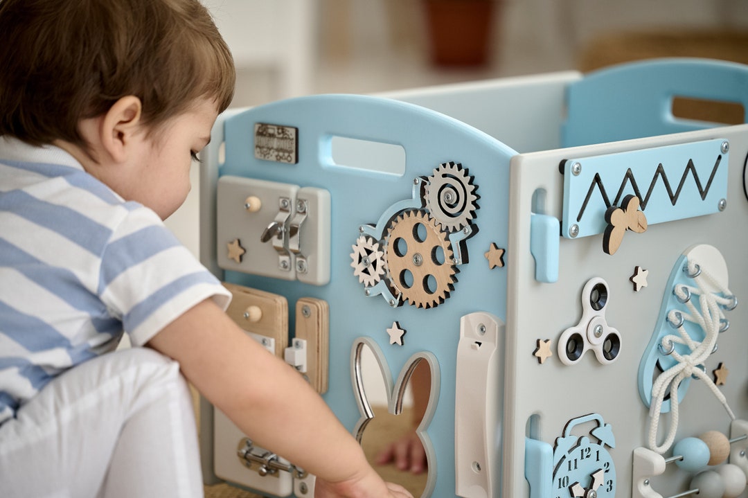 Toddler Gift, Toy Box, Busy Board, Wooden Activity Cube Etsy