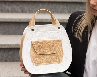 Handmade Leather Shoulder Bag: Personalized Ornament Bag