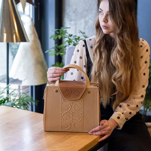 Hangbag handmade | Woman leather bag |Fashionable Bag | Ukrainian Seller | Shoulder Bag