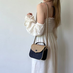 Bolso de cuero único, bolso de cuero genuino real, bolso cruzado de cuero, regalo, bolso de hombro