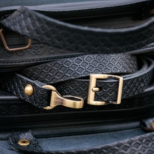 Black women leather bag, Black handbag handmade, Shoulder bag, Bag with handles, Bags ladies, Purse women, Gifts for her, Embossed bag image 5