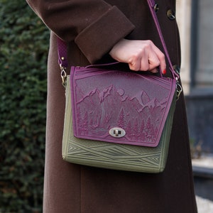 Handgefertigte Echtleder Crossbody Handtasche: Geräumige Umhängetasche & Aktentasche für Damen - Einzigartiges Luxusgeschenk