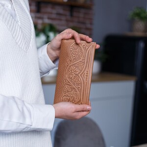 Cartera de piel elegante: regalo para ella, cartera de piel, regalo para san valentín imagen 7