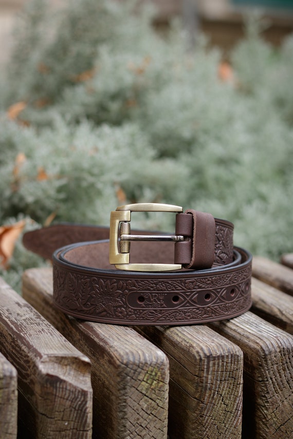 Buy HIDE & SKIN Top Grain Genuine Leather Handmade, Casual Belt for Men, 46 inches length