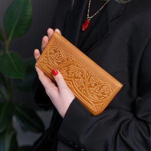 Elegante billetera de cuero Rudyi: billetera de mujer hecha a mano, regalo minimalista para ella