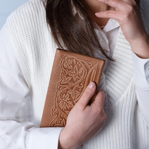 Cartera de piel elegante: regalo para ella, cartera de piel, regalo para san valentín imagen 9