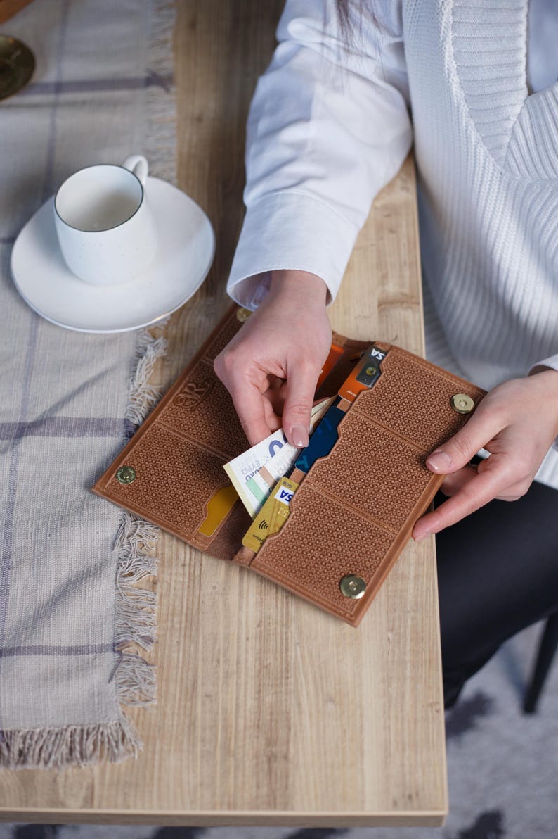 Cartera de piel elegante: regalo para ella, cartera de piel, regalo para san valentín imagen 6