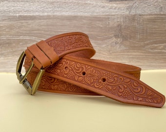 Rudyi Leather Belt Unique Belt Embossed Leather Belt Women’s Belt Unique Gift