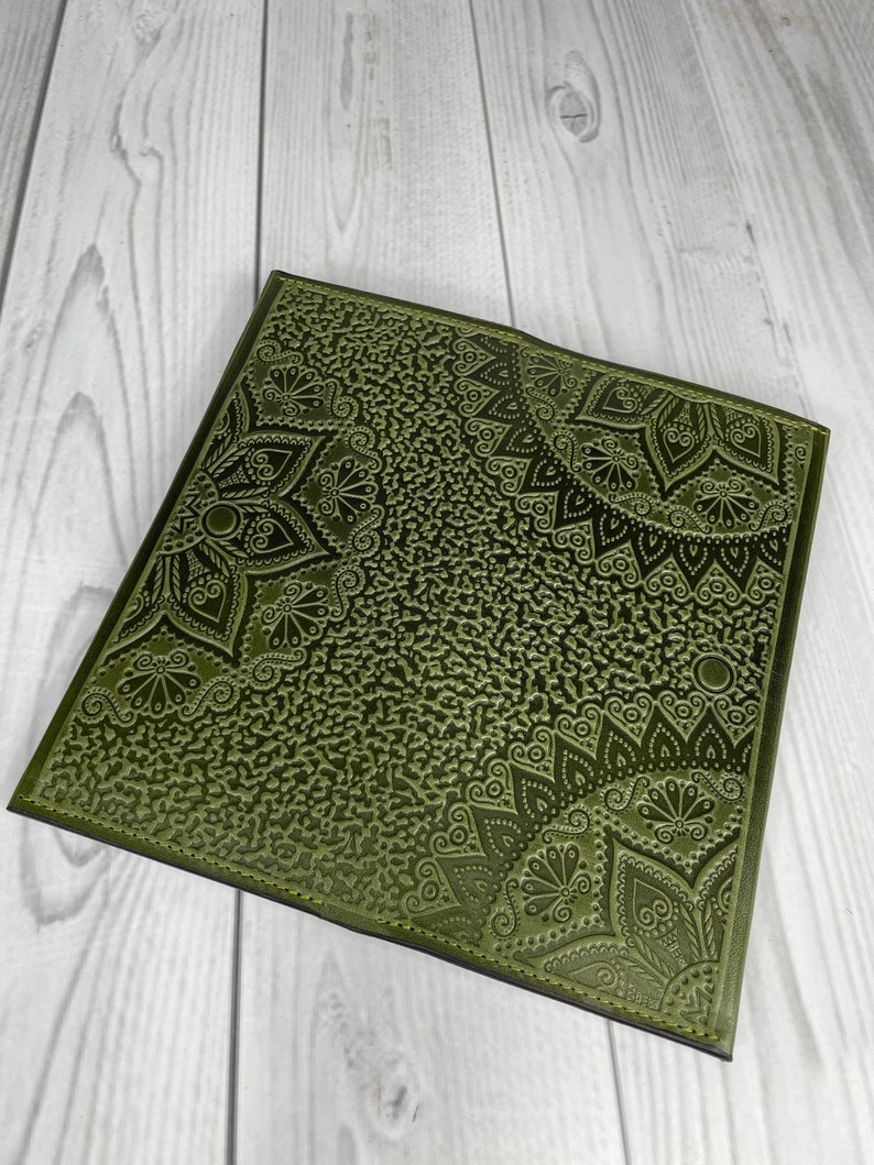 Cartera larga para mujer, Cartera de piel de oliva, Cartera de piel suave, Cartera con monedero, Cartera de mano, Cartera fina imagen 4