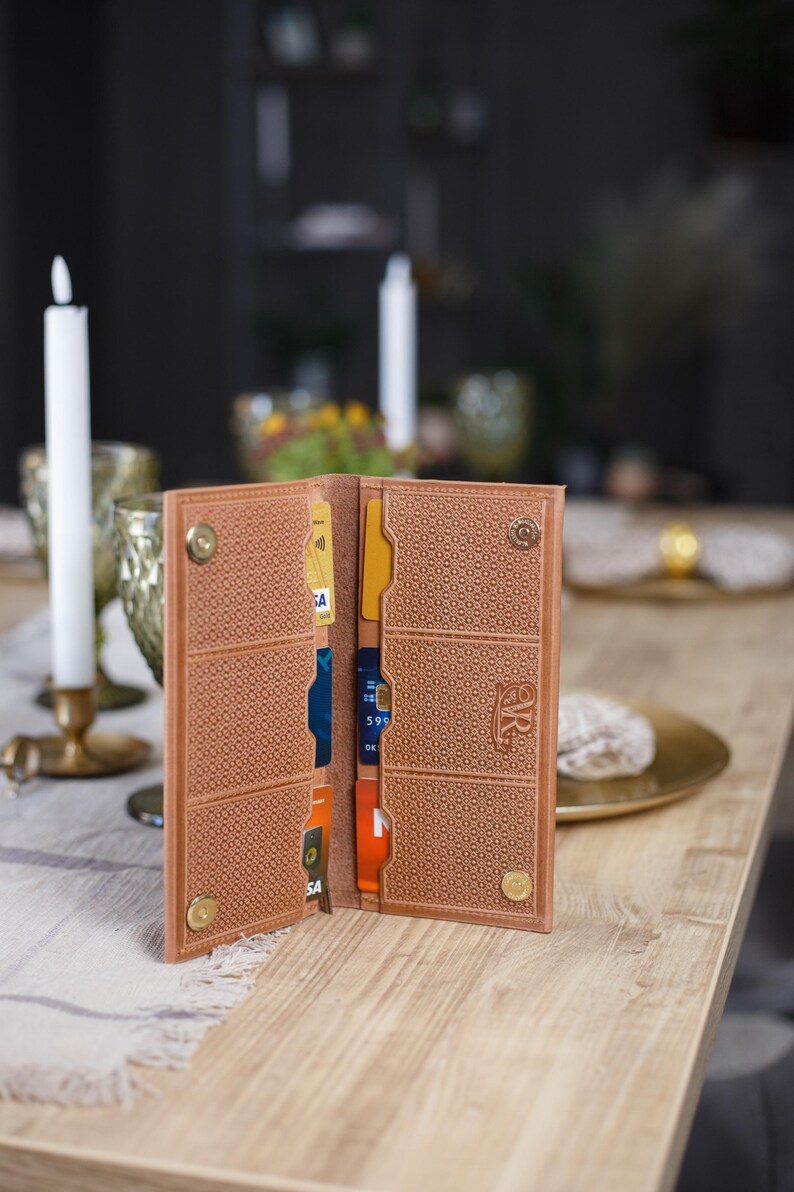 Cartera de piel elegante: regalo para ella, cartera de piel, regalo para san valentín imagen 4