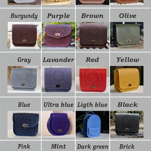 Unique Leather Purse, Personalised Genuine Leather Bag, Black Handbag, Gift for Women, Handmade, Made in Ukraine image 10